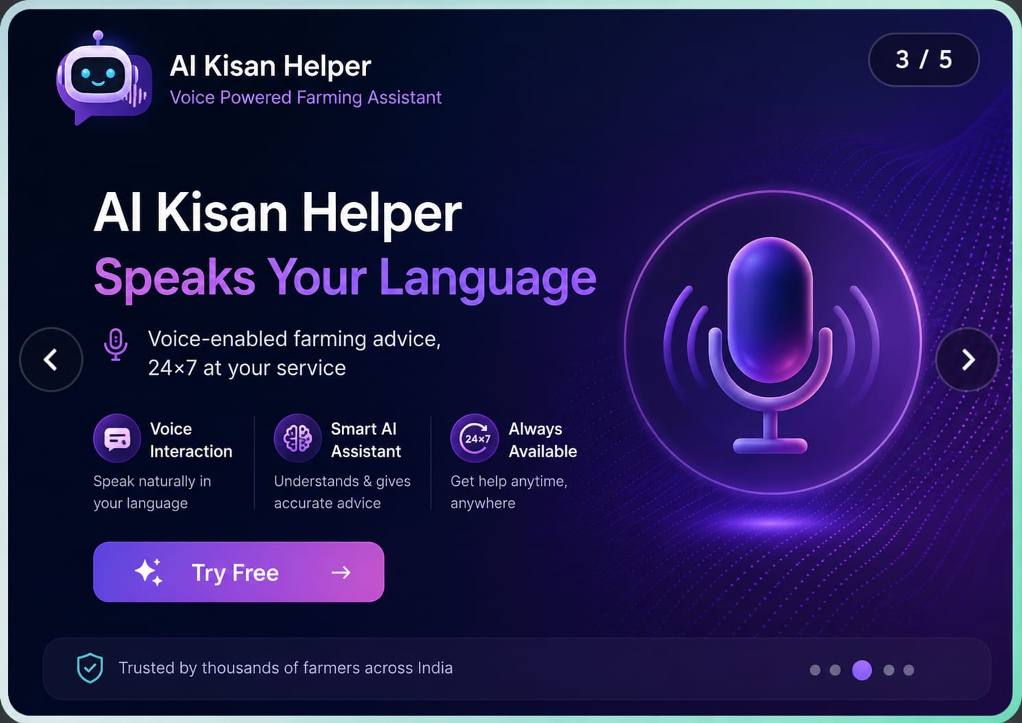AI Kisan Helper — Voice Powered Farming Assistant